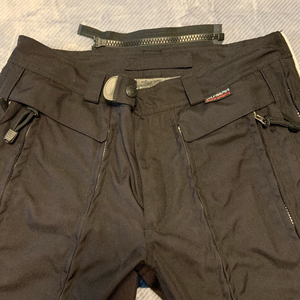 Olympia motorcycle pants for women. Size 8. Perfect condition. Fashionable.
